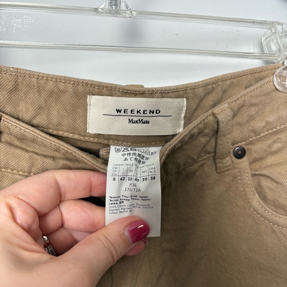 Max Mara Weekend Ampezzo Tie Dye Denim Tan Pants - Picture 3 of 10